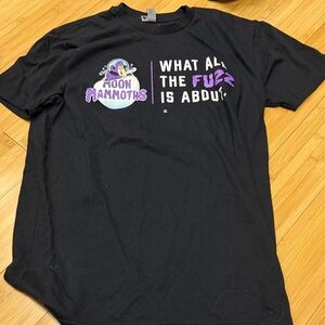 Official Moon Mammoths team T-shirt what all the fuzz is about small